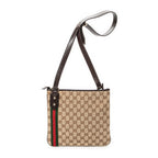 Shoulder Bag Web Jolicoeur Crossbody Beige Monogrammed Canvas
