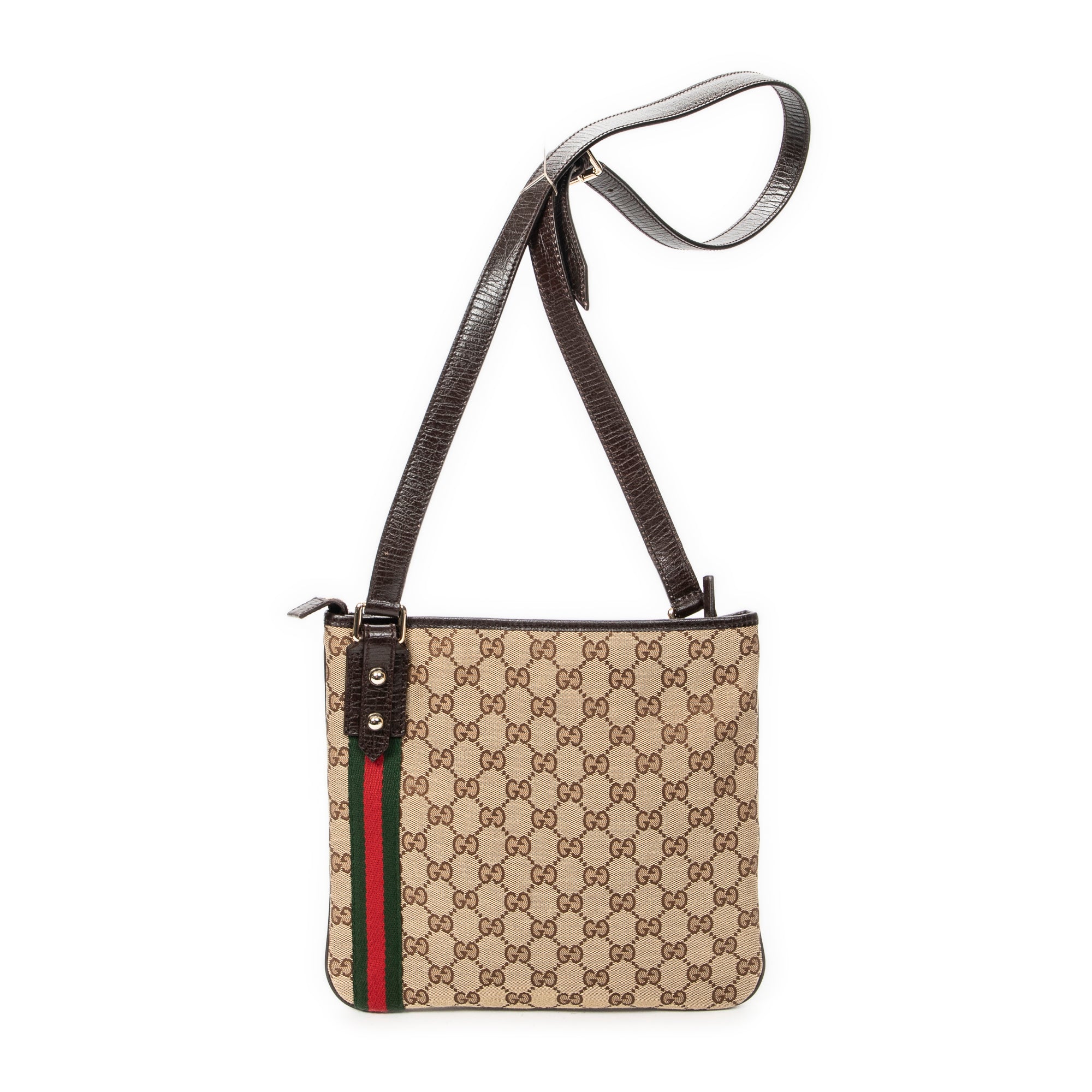 Shoulder Bag Web Jolicoeur Crossbody Beige Monogrammed Canvas