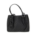 Shoulder Bag GG O-Ring Tote Black Monogrammed Canvas