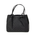Shoulder Bag GG O-Ring Tote Black Monogrammed Canvas