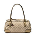 Shoulder Bag Princy Boston Beige Monogrammed Canvas