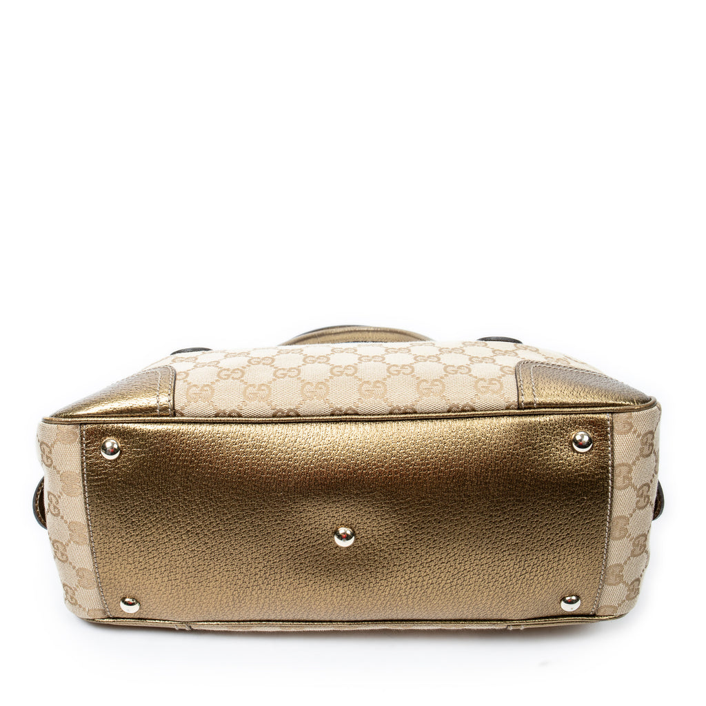 Shoulder Bag Princy Boston Beige Monogrammed Canvas