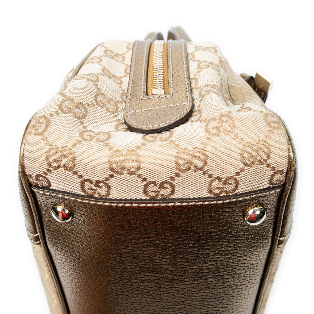 Shoulder Bag Princy Boston Beige Monogrammed Canvas