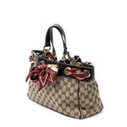 Shoulder Bag Medium Positano Scarf Tote Beige Monogrammed Canvas