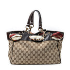 Shoulder Bag Medium Positano Scarf Tote Beige Monogrammed Canvas