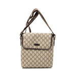 Shoulder Bag Small Flap Messenger Beige Supreme Coated Canvas
