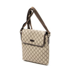 Shoulder Bag Small Flap Messenger Beige Supreme Coated Canvas