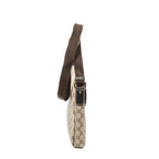 Shoulder Bag Small Flap Messenger Beige Supreme Coated Canvas