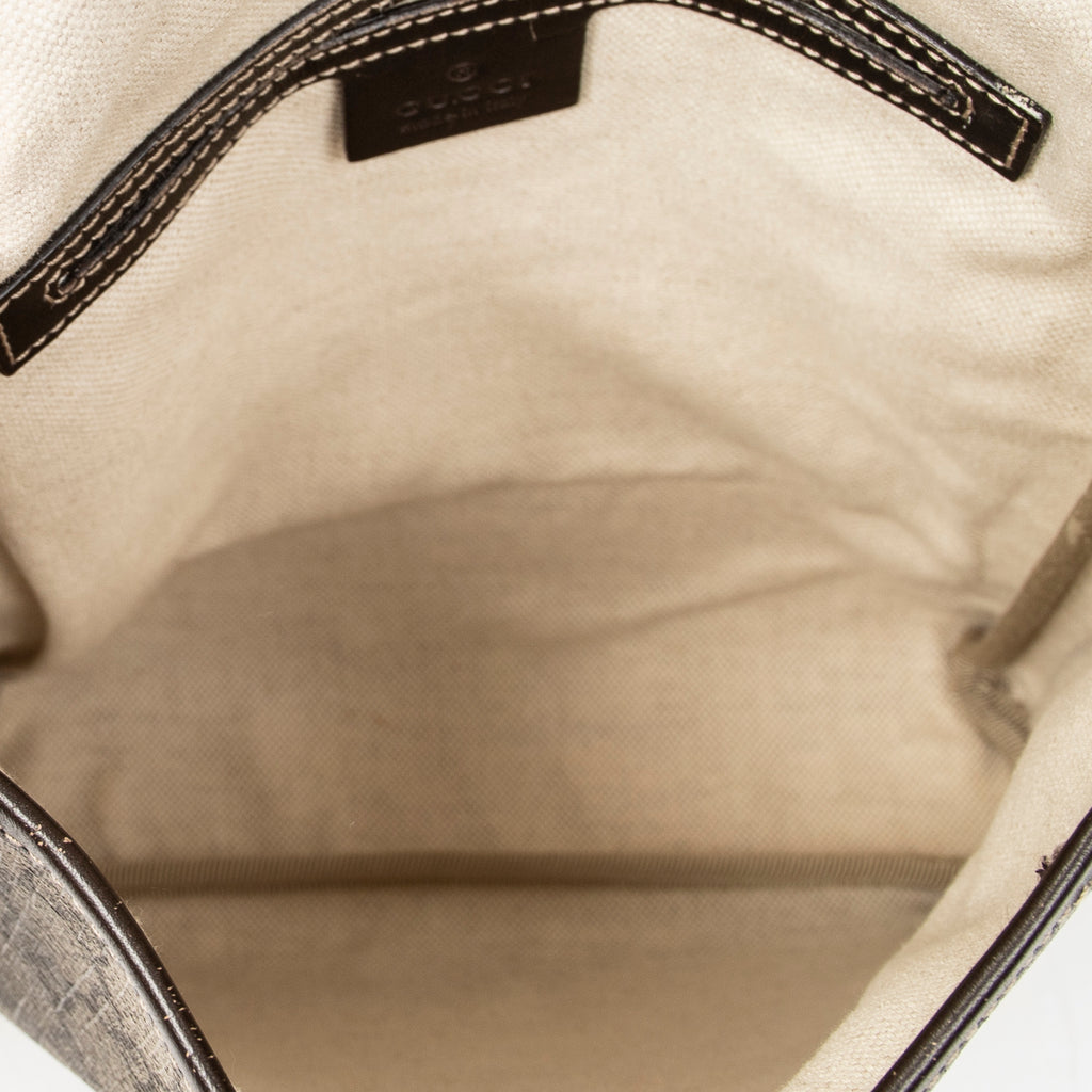 Shoulder Bag Small Flap Messenger Beige Supreme Coated Canvas