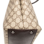 Handbag Vertical Tote Beige Monogrammed Canvas