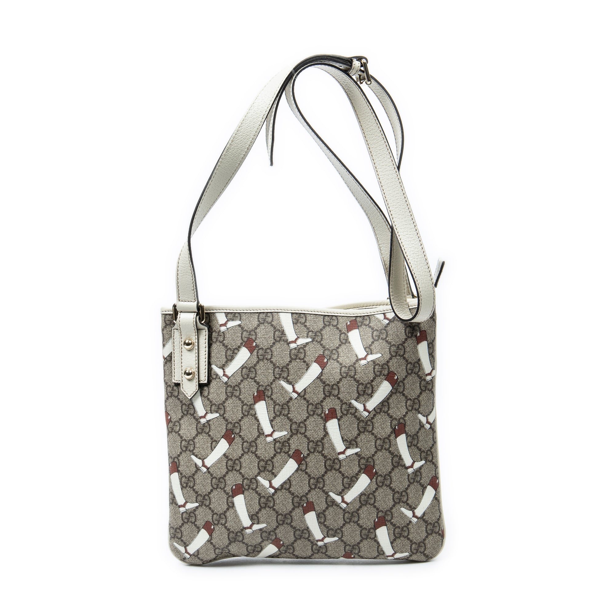 Shoulder Bag Boot GG Crossbody Beige Printed Supreme Coated Canvas