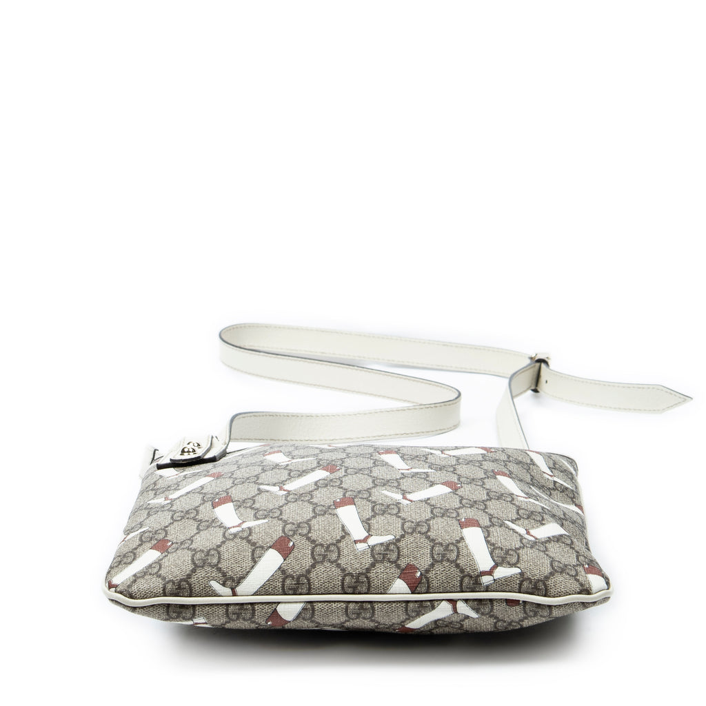 Shoulder Bag Boot GG Crossbody Beige Printed Supreme Coated Canvas