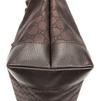 Shoulder Bag Medium Front Pocket Tote Dark Brown Monogrammed Nylon Canvas