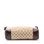 Shoulder Bag Zip Messenger Beige Monogrammed Canvas