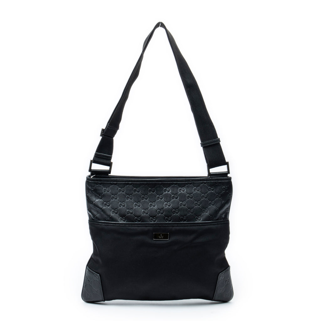 Shoulder Bag Messenger Bag Black Nylon Canvas