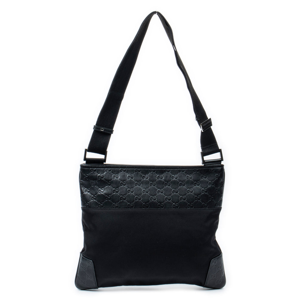 Shoulder Bag Messenger Bag Black Nylon Canvas