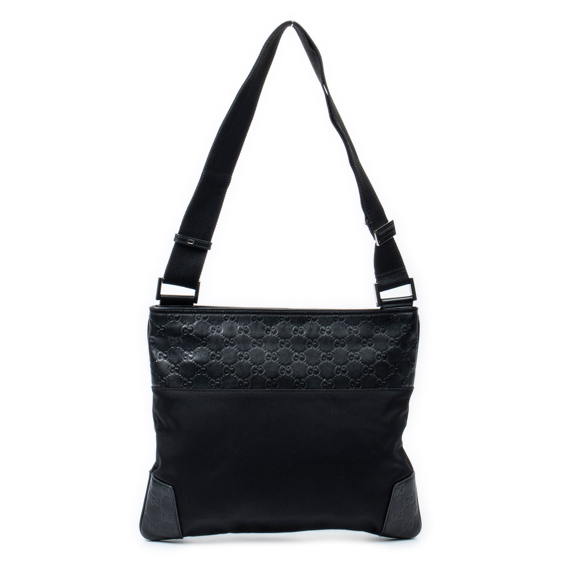 Shoulder Bag Messenger Bag Black Nylon Canvas