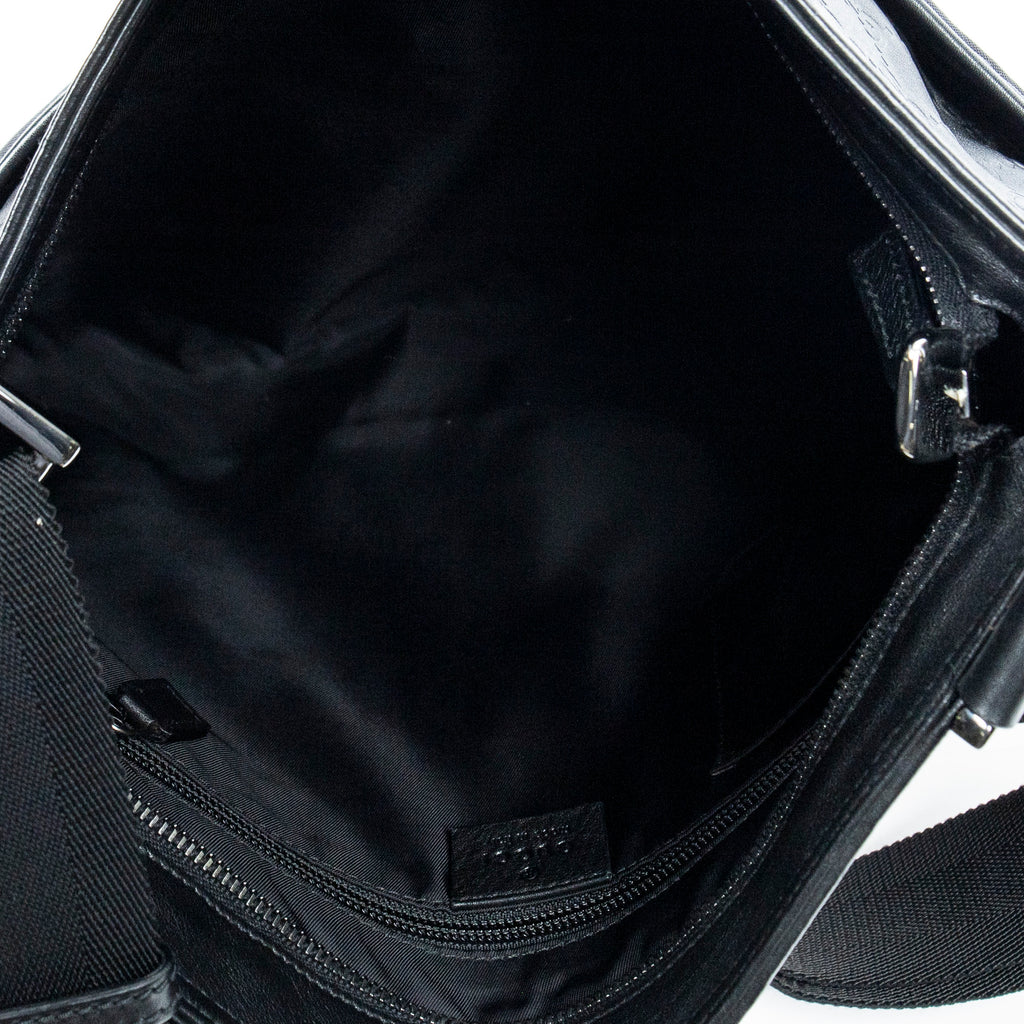 Shoulder Bag Messenger Bag Black Nylon Canvas