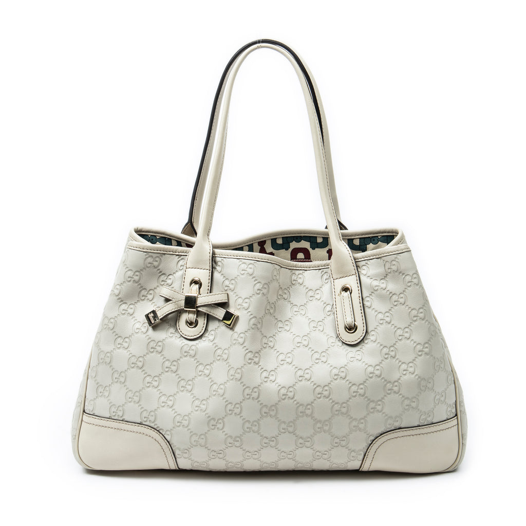 Shoulder Bag Medium Princy Tote Ivory Guccissima Leather