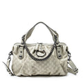 Shoulder Bag Medium Icon Bit Boston Ivory Guccissima Leather