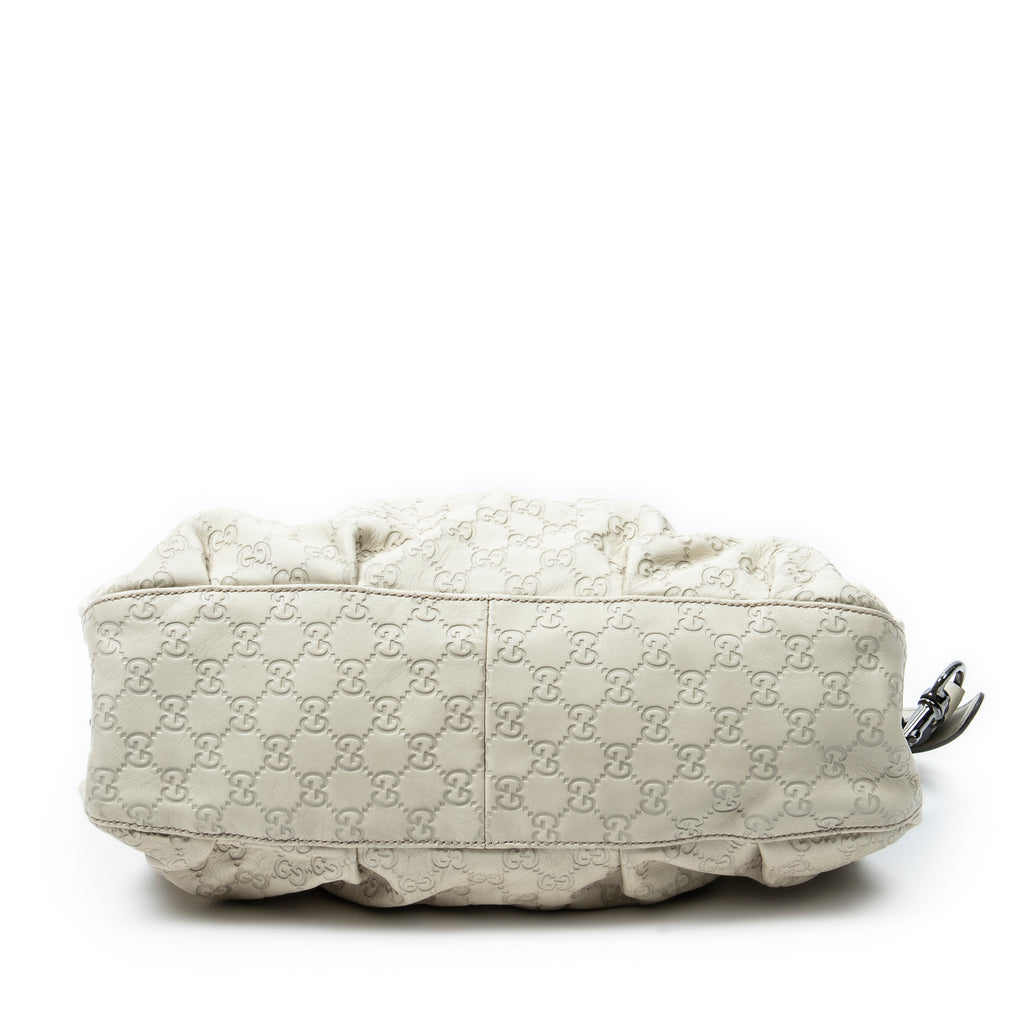 Shoulder Bag Medium Icon Bit Boston Ivory Guccissima Leather