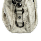 Sac à bandoulière moyen Icon Bit Boston en cuir Guccissima ivoire