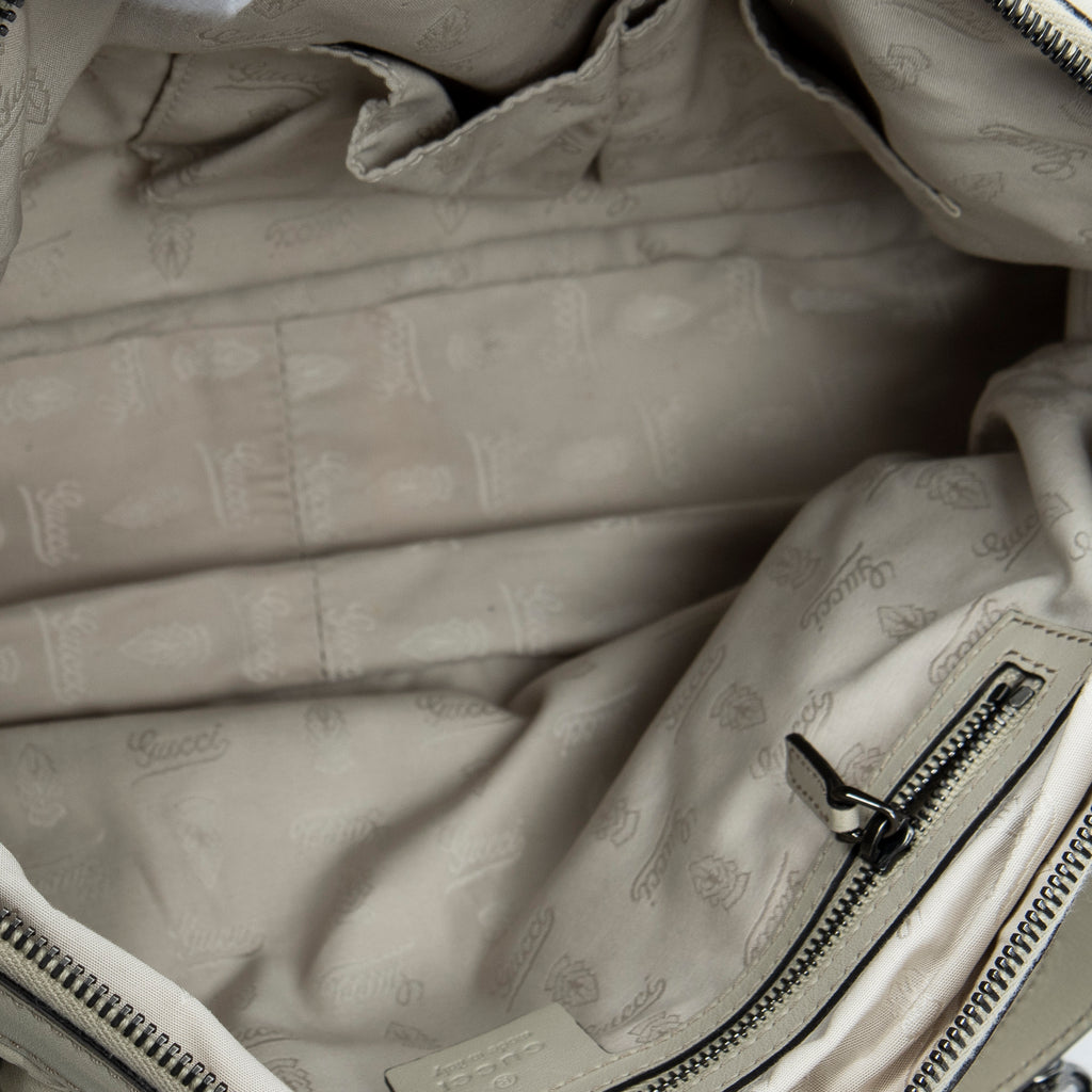 Shoulder Bag Medium Icon Bit Boston Ivory Guccissima Leather