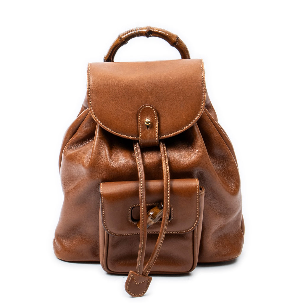 Gucci - Mini sac à dos Bambou - Fauve