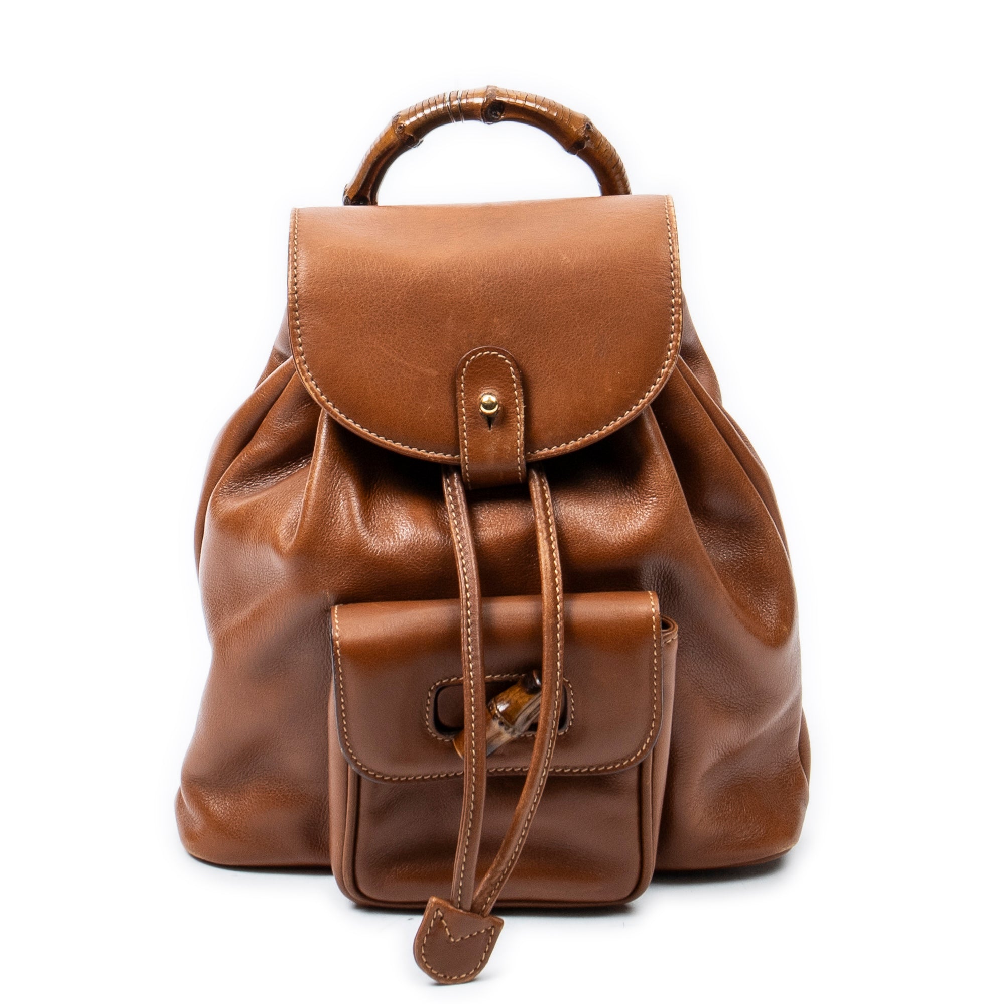 Gucci - Mini sac à dos Bambou - Fauve