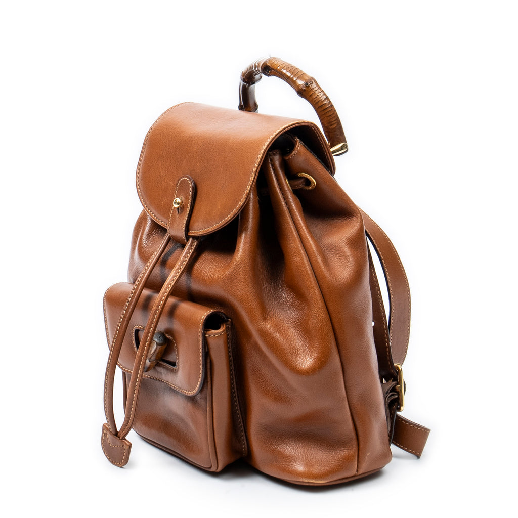 Gucci - Mini sac à dos Bambou - Fauve