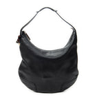 Shoulder Bag Large Web Princy Hobo Black Grained Calfskin Leather