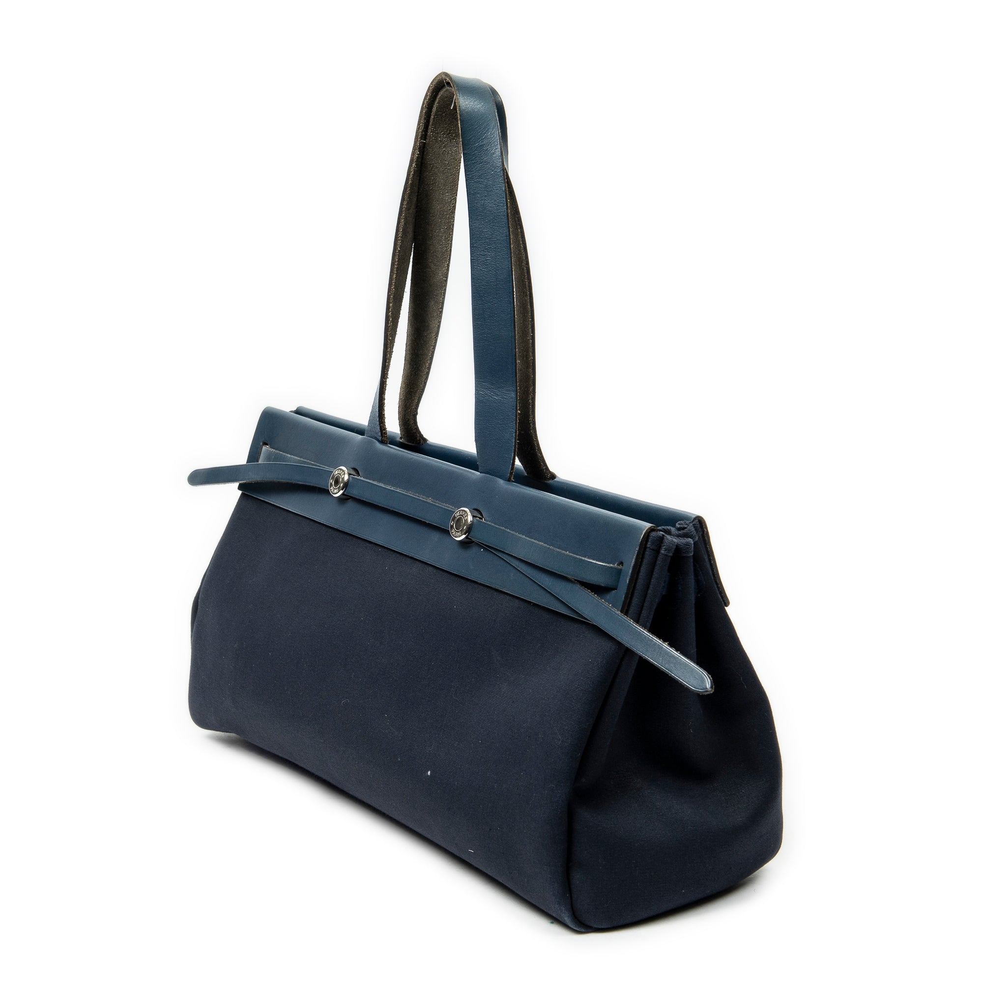 Shoulder Bag Herbag Cabas MM Navy Toile Officier Canvas