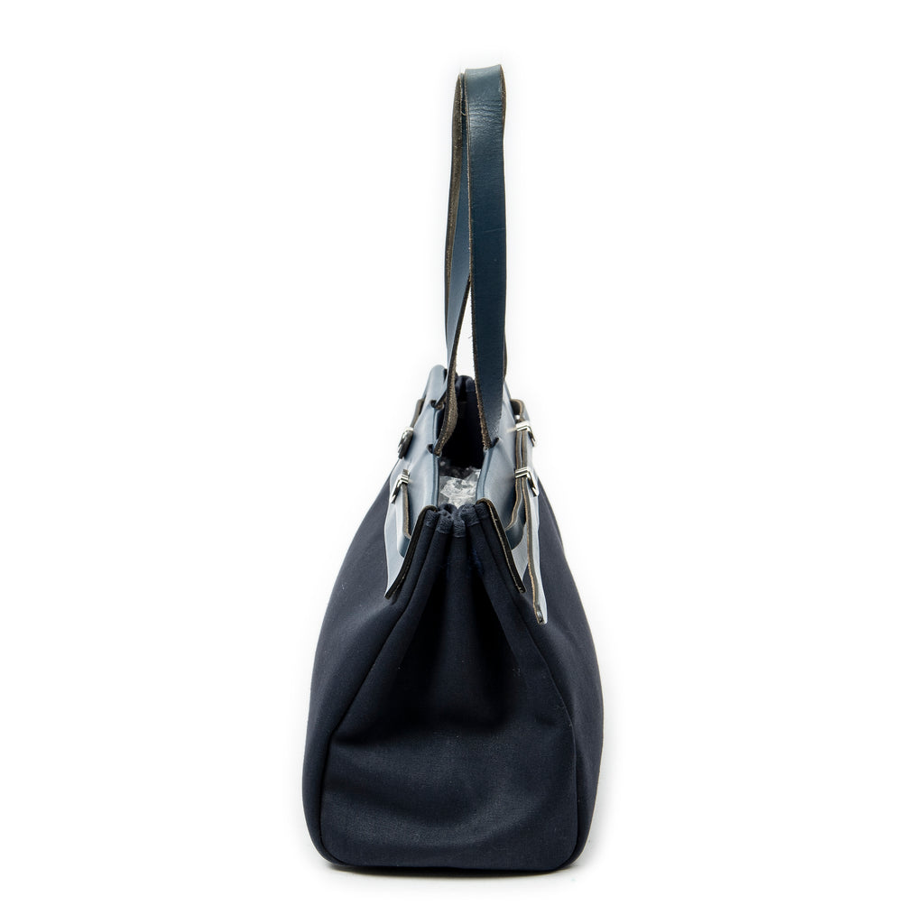 Shoulder Bag Herbag Cabas MM Navy Toile Officier Canvas
