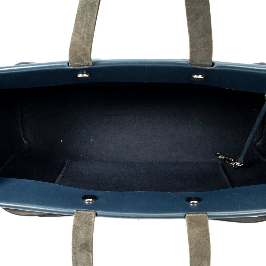 Shoulder Bag Herbag Cabas MM Navy Toile Officier Canvas