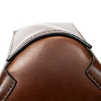 Shoulder Bag Bamboo Bucket Crossbody Dark Brown Calfskin Leather
