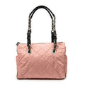Prada - Sac fourre-tout zippé à chaîne - Rose/Noir