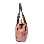 Prada - Sac fourre-tout zippé à chaîne - Rose/Noir
