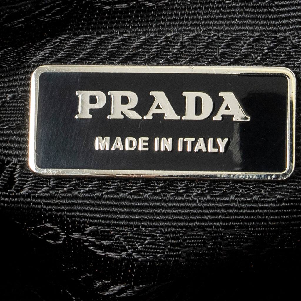 Prada - Sac fourre-tout zippé à chaîne - Rose/Noir