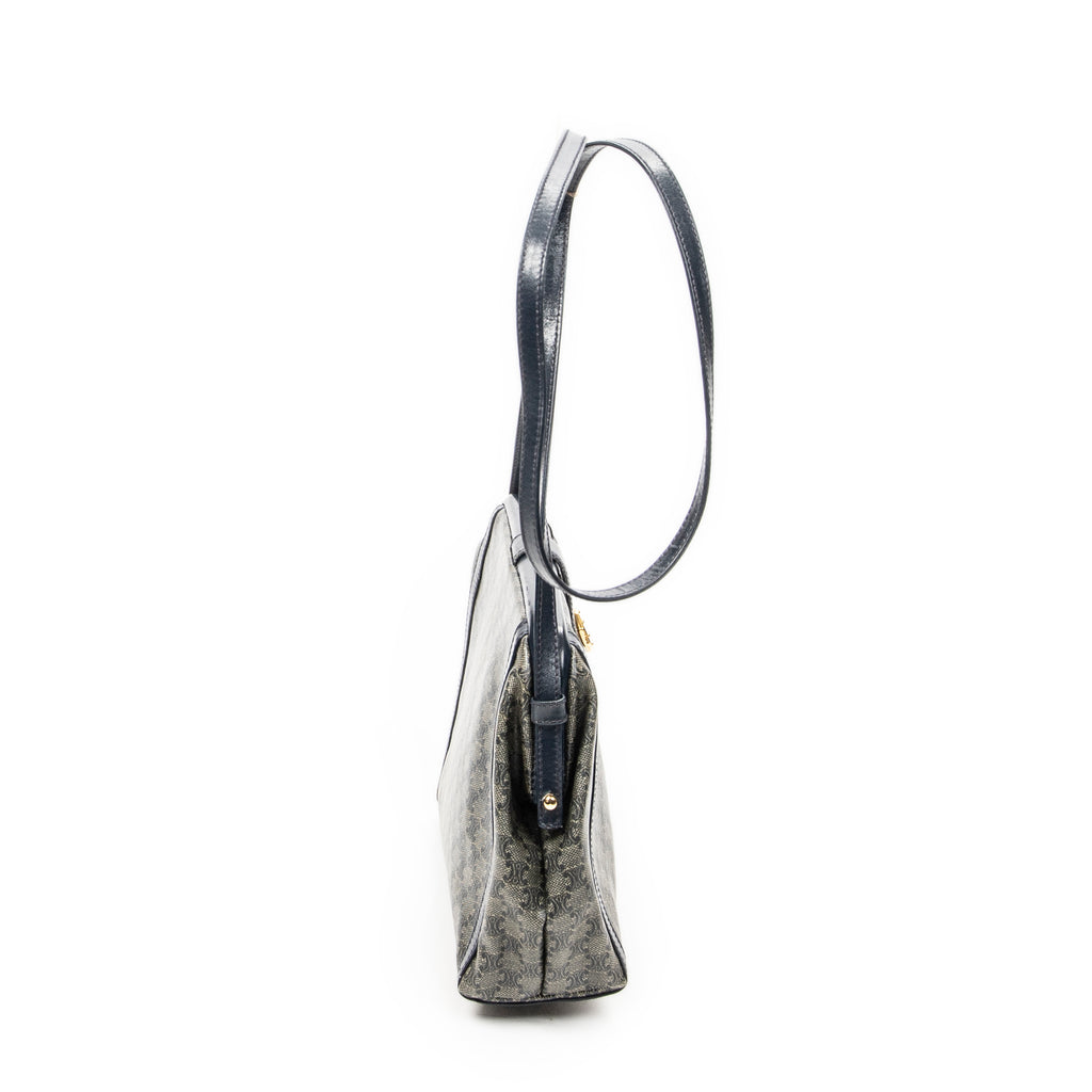 Shoulder Bag Vintage Frame Crossbody Navy Macadam Coated Canvas