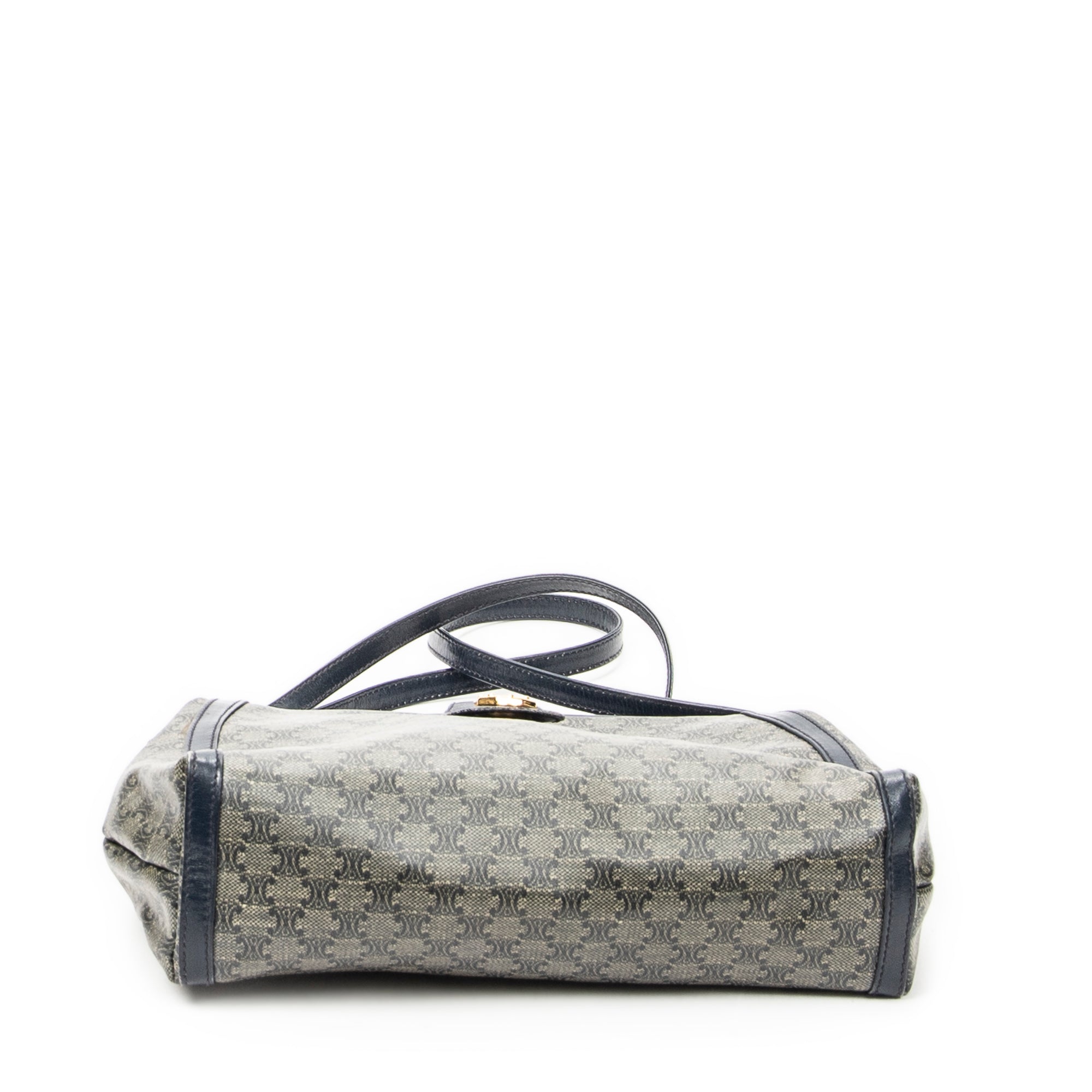 Shoulder Bag Vintage Frame Crossbody Navy Macadam Coated Canvas