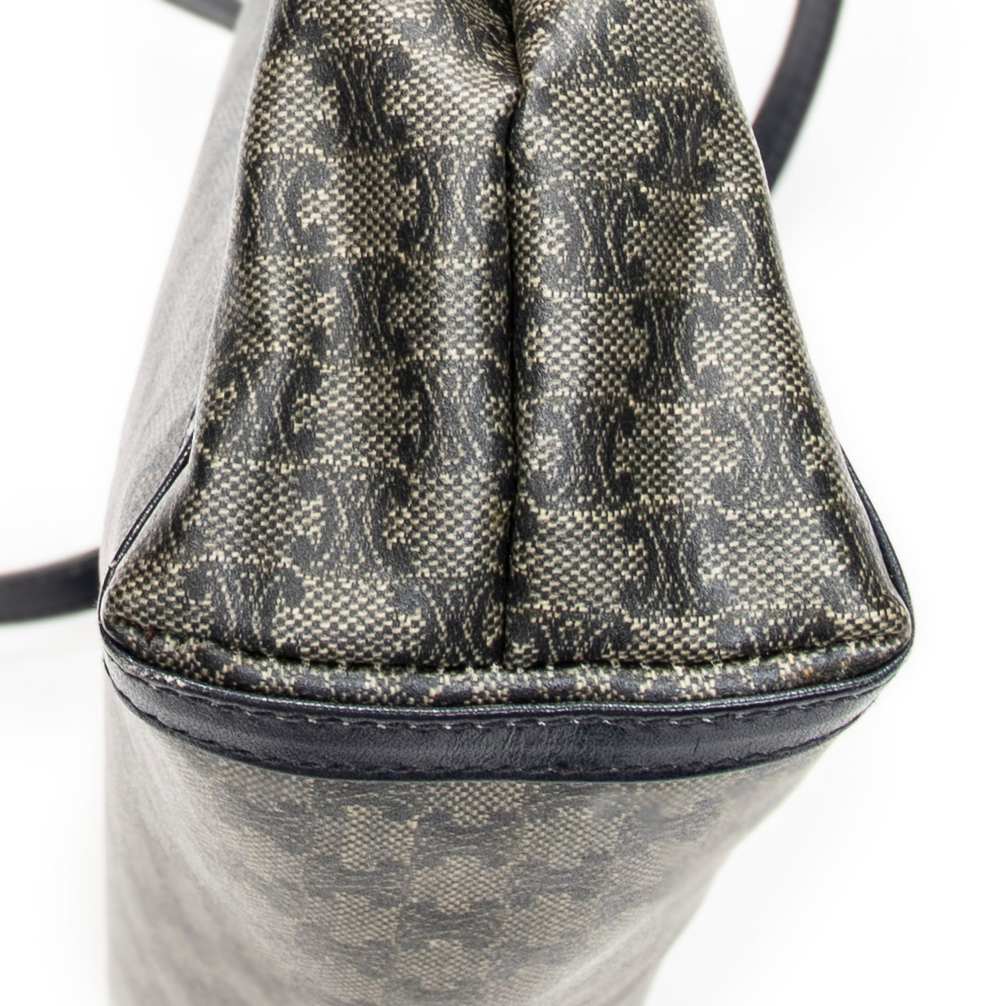 Shoulder Bag Vintage Frame Crossbody Navy Macadam Coated Canvas