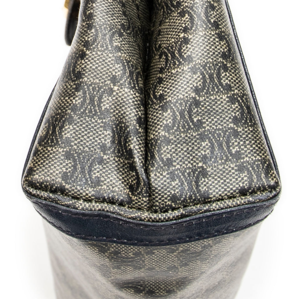Shoulder Bag Vintage Frame Crossbody Navy Macadam Coated Canvas