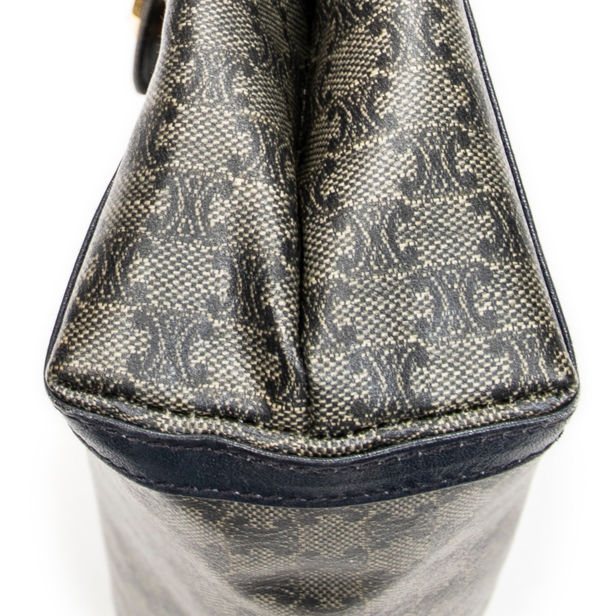 Shoulder Bag Vintage Frame Crossbody Navy Macadam Coated Canvas