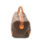 Travel Bag Vintage Large Travel Boston Brown Macadam Coated Canvas