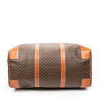 Travel Bag Vintage Large Travel Boston Brown Macadam Coated Canvas