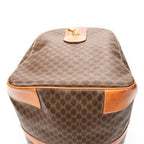 Travel Bag Vintage Large Travel Boston Brown Macadam Coated Canvas