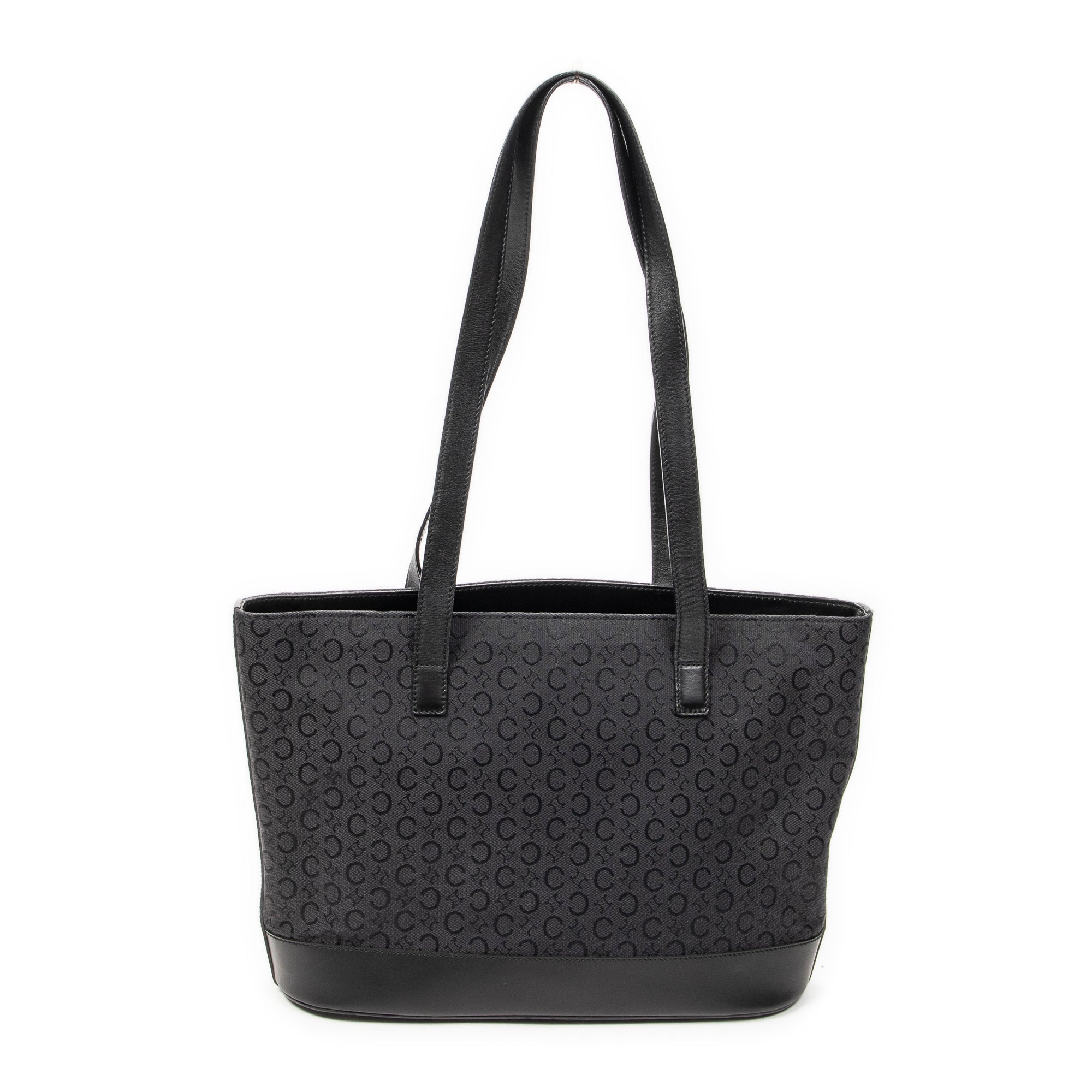 Shoulder Bag Vintage Shopping Tote Black C Macadam Canvas
