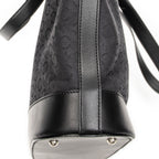 Shoulder Bag Vintage Shopping Tote Black C Macadam Canvas