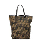 Handbag Vertical Shopping Tote Tan Zucca Nylon Canvas