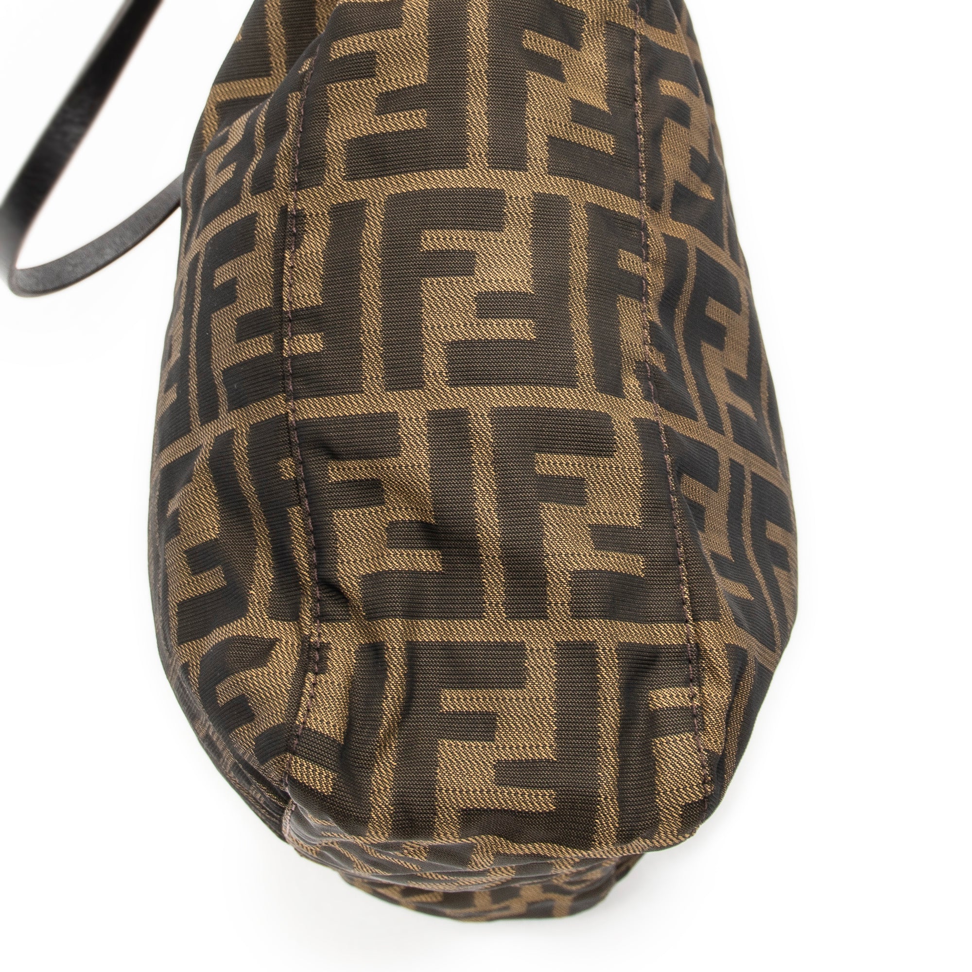 Handbag Vertical Shopping Tote Tan Zucca Nylon Canvas